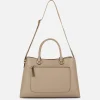 Bolso Tote De Piel Sintética Con Bolsillo