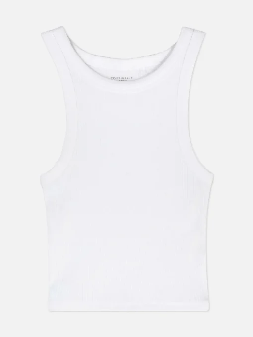 Camiseta Con Espalda De Nadadora Acanalada