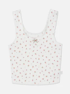 Camiseta De Pijama Sin Mangas De Pointelle