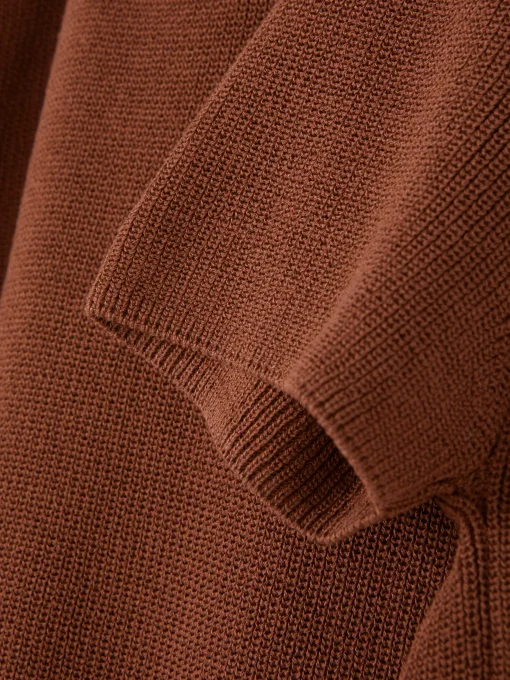Camiseta De Punto De Cuello Redondo