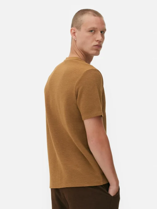 Camiseta En Tejido Otomán Acanalado
