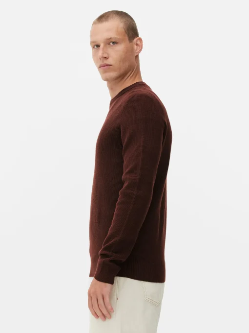 Jersey Acanalado Con Cuello Redondo