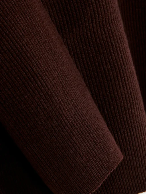 Jersey Acanalado Con Cuello Redondo