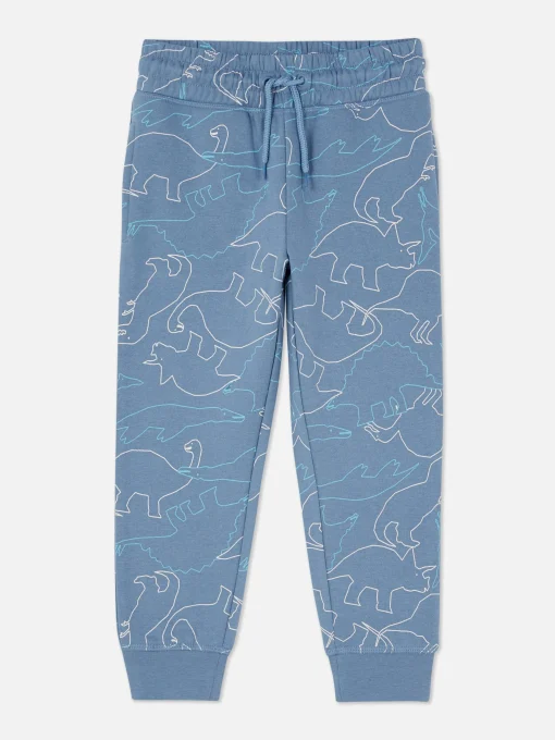 Joggers Con Cordón De Ajuste Y Estampado Gráfico