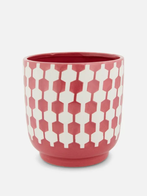 Maceta Geométrica De Estilo Retro