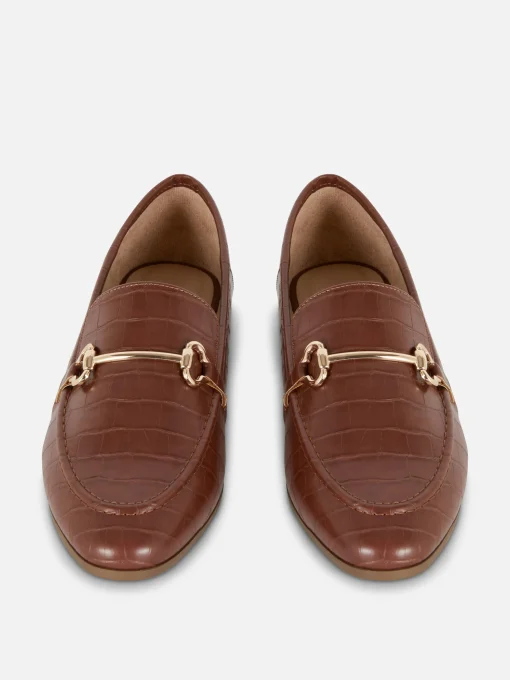Mocasines De Piel Sintética Con Adorno Metálico