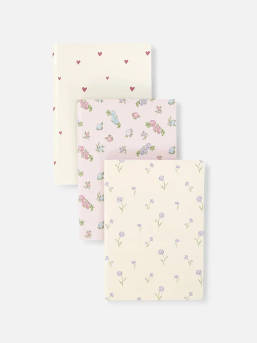 Pack De 3 Libretas A5 Con Diseño Floral