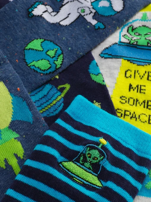 Pack De 5 Pares De Calcetines Con Motivos Espaciales