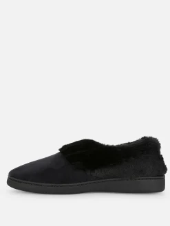 Pantuflas Estilo Mocasín Con Forro De Pelo Sintético