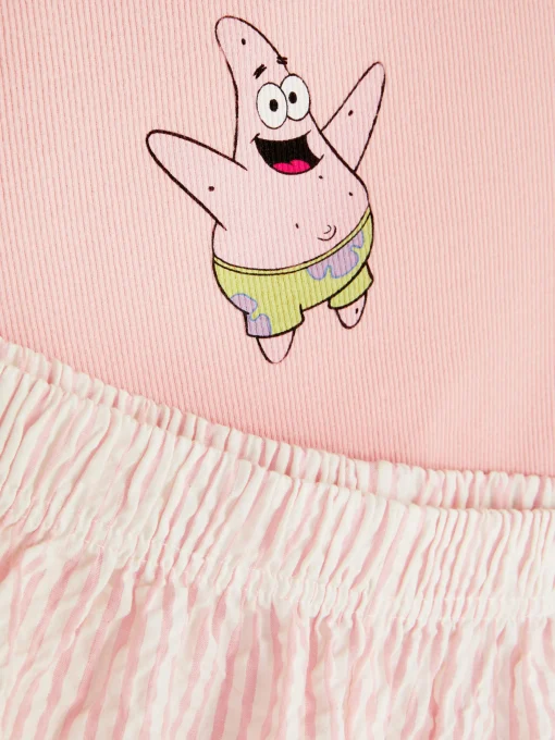 Pijama Corto Sin Mangas De Bob Esponja Para Mujer