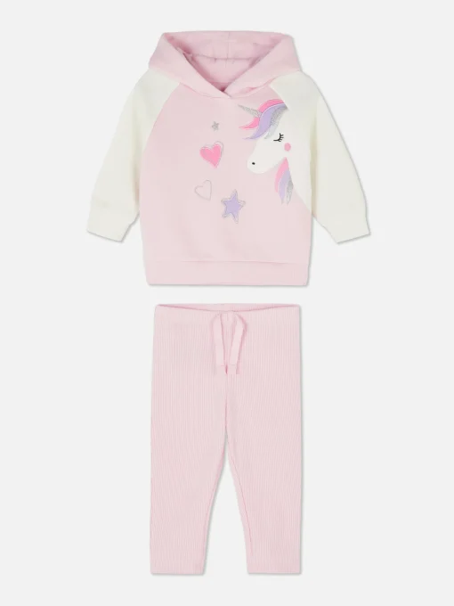 Set De Sudadera Con Capucha Y Leggings De Unicornio