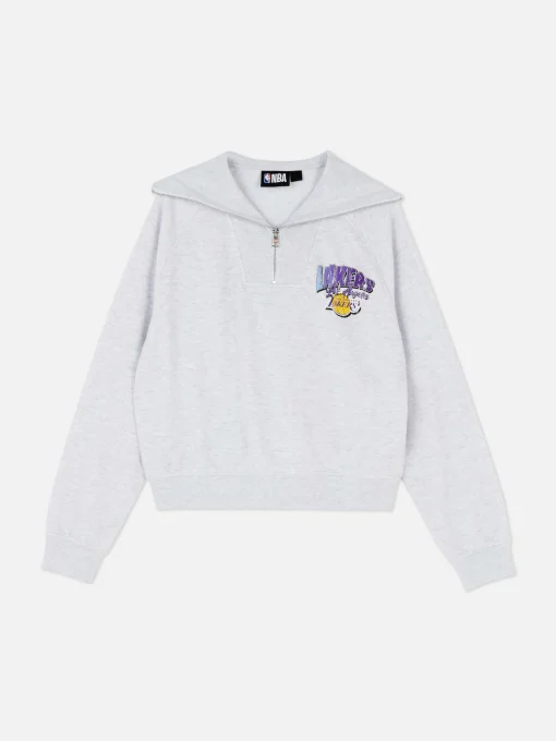 Sudadera Con 1/2 Cremallera De Los Lakers De La NBA
