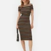 Vestido Midi De Tipo Jersey Y Manga Corta